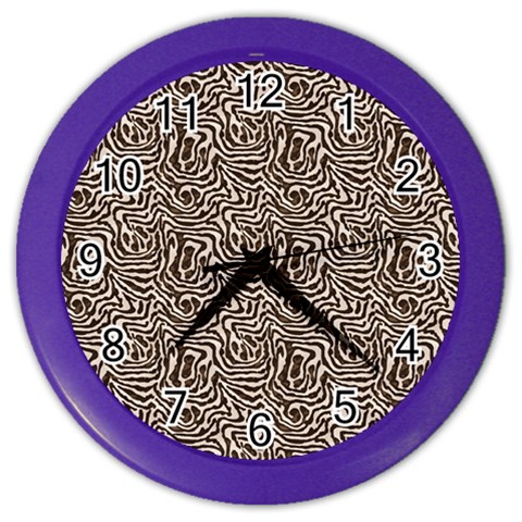 Brown Beige Snake Pattern Color Wall Clock from ArtsNow.com Front
