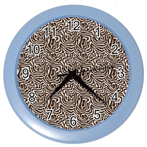Brown Beige Snake Pattern Color Wall Clock from ArtsNow.com Front