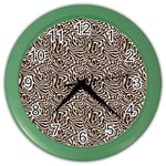 Brown Beige Snake Pattern Color Wall Clock