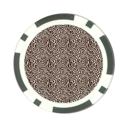 Brown Beige Snake Pattern Poker Chip Card Guard from ArtsNow.com Front