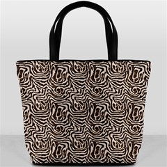 Brown Beige Snake Pattern Bucket Bag from ArtsNow.com Front