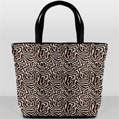 Brown Beige Snake Pattern Bucket Bag from ArtsNow.com Back