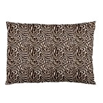Brown Beige Snake Pattern Pillow Case