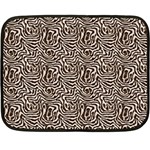 Brown Beige Snake Pattern 35 x27  Fleece Blanket (Mini)