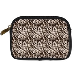Brown Beige Snake Pattern Digital Camera Leather Case from ArtsNow.com Front