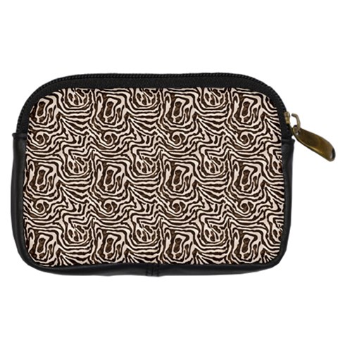 Brown Beige Snake Pattern Digital Camera Leather Case from ArtsNow.com Back