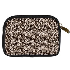 Brown Beige Snake Pattern Digital Camera Leather Case from ArtsNow.com Back