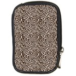 Brown Beige Snake Pattern Compact Camera Leather Case