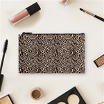 Brown Beige Snake Pattern Cosmetic Bag (Small)