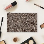 Brown Beige Snake Pattern Cosmetic Bag (Medium)