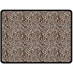 Brown Beige Snake Pattern 80  x 56  Fleece Blanket (Large)