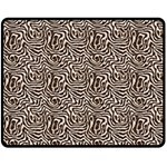 Brown Beige Snake Pattern 60  x 50  Fleece Blanket (Medium)