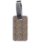 Brown Beige Snake Pattern Luggage Tag (two sides)