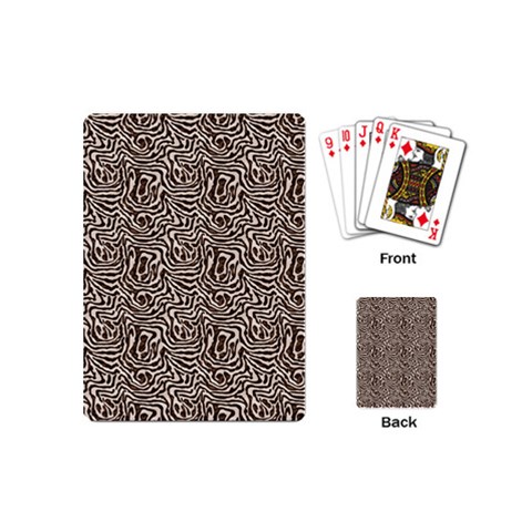 Brown Beige Snake Pattern Playing Cards Single Design (Mini) from ArtsNow.com Back