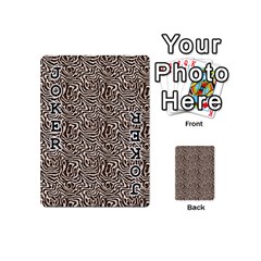 Brown Beige Snake Pattern Playing Cards 54 Designs (Mini) from ArtsNow.com Front - Joker1