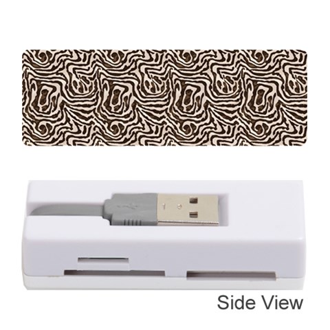 Brown Beige Snake Pattern Memory Card Reader (Stick) from ArtsNow.com Front