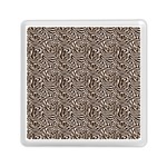 Brown Beige Snake Pattern Memory Card Reader (Square)
