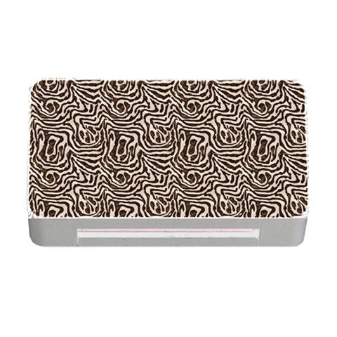 Brown Beige Snake Pattern Memory Card Reader with CF from ArtsNow.com Front