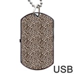 Brown Beige Snake Pattern Dog Tag USB Flash (Two Sides)