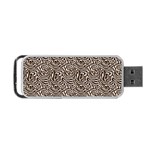 Brown Beige Snake Pattern Portable USB Flash (Two Sides)