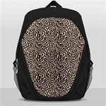 Brown Beige Snake Pattern Backpack Bag