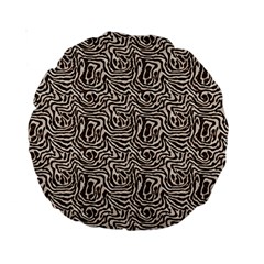 Brown Beige Snake Pattern Standard 15  Premium Round Cushions from ArtsNow.com Front