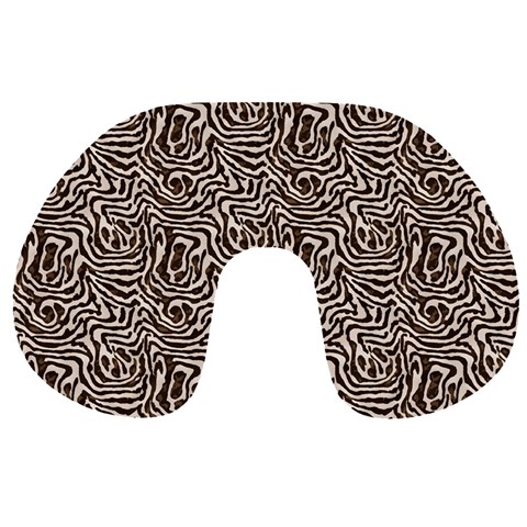 Brown Beige Snake Pattern Travel Neck Pillow from ArtsNow.com Front