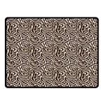 Brown Beige Snake Pattern 50  x 40  Two Sides Fleece Blanket (Small)