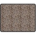 Brown Beige Snake Pattern 60  x 50  Two Sides Fleece Blanket (Medium)