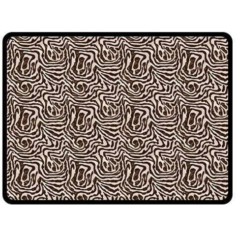 Brown Beige Snake Pattern 80  x 56  Two Sides Fleece Blanket (Large) from ArtsNow.com 80 x60  Blanket Front