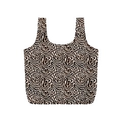 Brown Beige Snake Pattern Full Print Recycle Bag (S) from ArtsNow.com Back