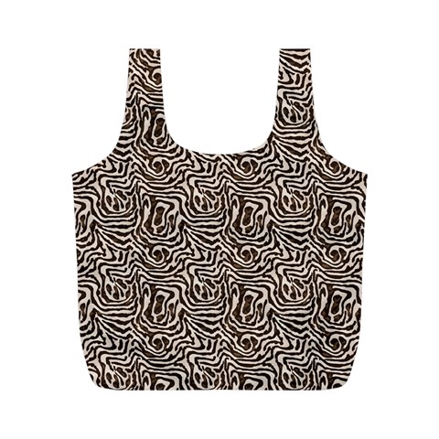 Brown Beige Snake Pattern Full Print Recycle Bag (M) from ArtsNow.com Front