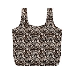 Brown Beige Snake Pattern Full Print Recycle Bag (M) from ArtsNow.com Back