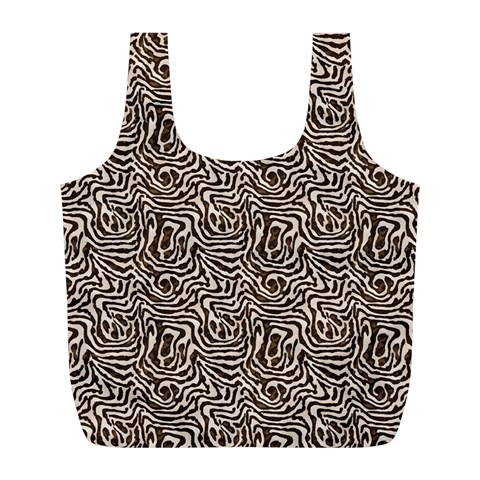 Brown Beige Snake Pattern Full Print Recycle Bag (L) from ArtsNow.com Front