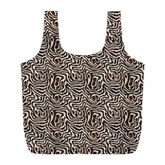 Brown Beige Snake Pattern Full Print Recycle Bag (L) from ArtsNow.com Front