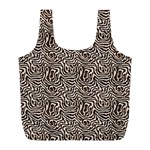 Brown Beige Snake Pattern Full Print Recycle Bag (L)