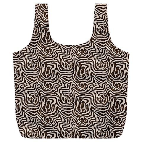 Brown Beige Snake Pattern Full Print Recycle Bag (XL) from ArtsNow.com Front