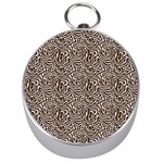 Brown Beige Snake Pattern Silver Compasses