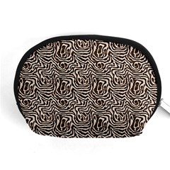 Brown Beige Snake Pattern Accessory Pouch (Medium) from ArtsNow.com Front
