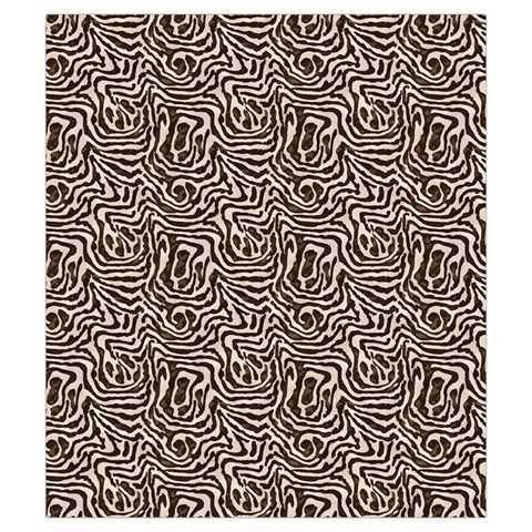 Brown Beige Snake Pattern Drawstring Pouch (Small) from ArtsNow.com Back
