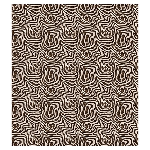 Brown Beige Snake Pattern Drawstring Pouch (Medium) from ArtsNow.com Back