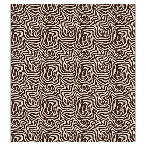Brown Beige Snake Pattern Drawstring Pouch (Large) from ArtsNow.com Front