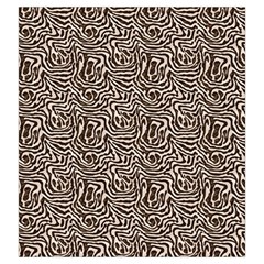 Brown Beige Snake Pattern Drawstring Pouch (Large) from ArtsNow.com Back