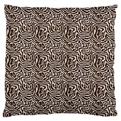 Brown Beige Snake Pattern Standard Premium Plush Fleece Cushion Case (Two Sides) from ArtsNow.com Back