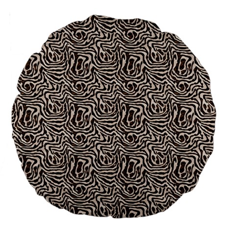 Brown Beige Snake Pattern Large 18  Premium Flano Round Cushions from ArtsNow.com Front