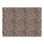 Brown Beige Snake Pattern 35  x 27  Two Sides Premium Plush Fleece Blanket (Mini)