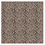 Brown Beige Snake Pattern 36  x 36  Square Satin Scarf