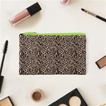 Brown Beige Snake Pattern Cosmetic Bag (XS)