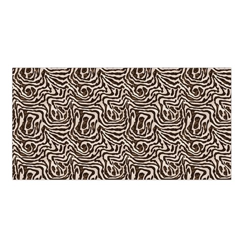 Brown Beige Snake Pattern Satin Shawl 45  x 80  from ArtsNow.com Front