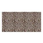 Brown Beige Snake Pattern Satin Shawl 45  x 80 